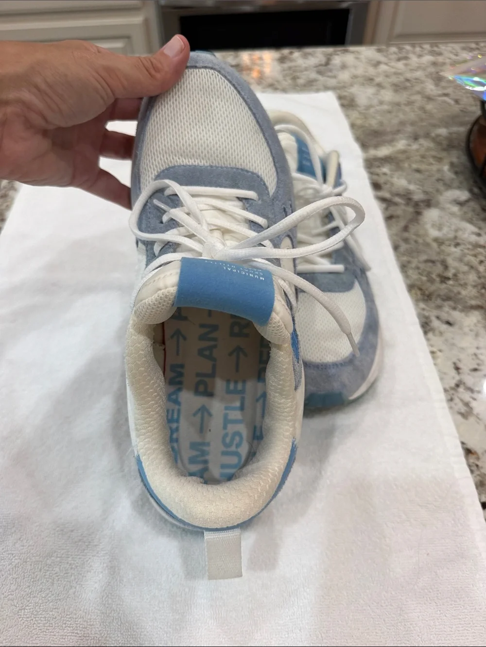 Men’s 11.5 Municipal Blue and White Athletic Sneakers -
